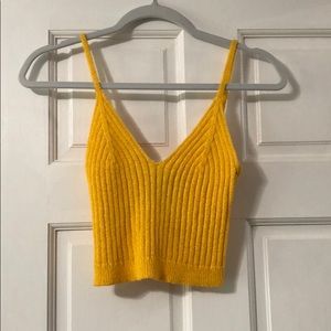 Yellow crop top from forever 21